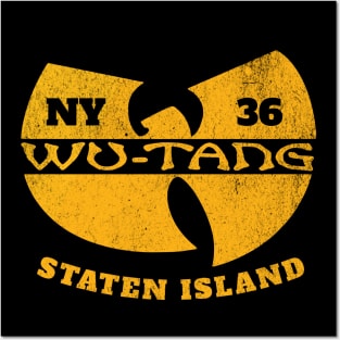 Wu-tang NY 36 Staten Island vinatage Badge Posters and Art